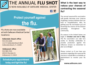Flu Shot Season Safecare Medical Center South Florida Hallandale Beach Hollywood